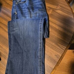 Ariat Mid Rise Bootcut Jeans with Paisley Lining